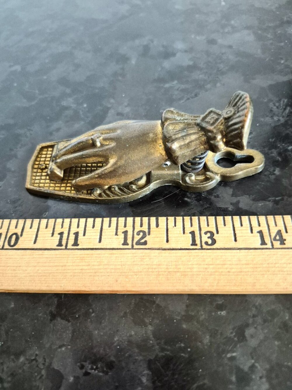 Vintage Antique Brass Hand Clip, Victorian Style, Made In Canada - Picture 9 of 11